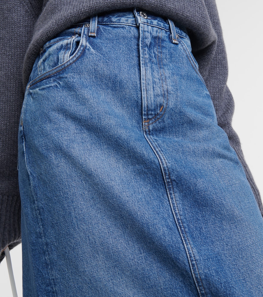 Peri denim maxi skirt