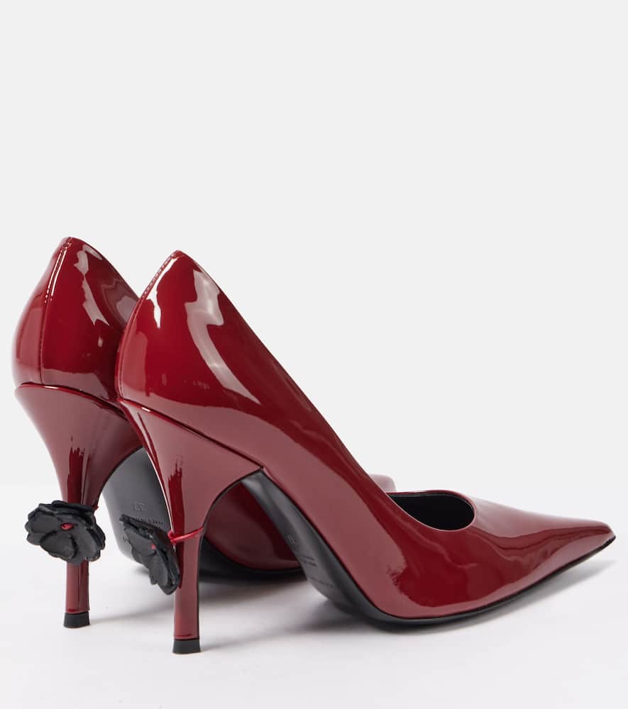 Magda Butrym 90 floral-appliqué leather sandals