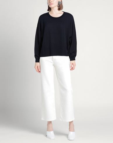 Woman Sweater Midnight blue Size L Merino Wool, Silk