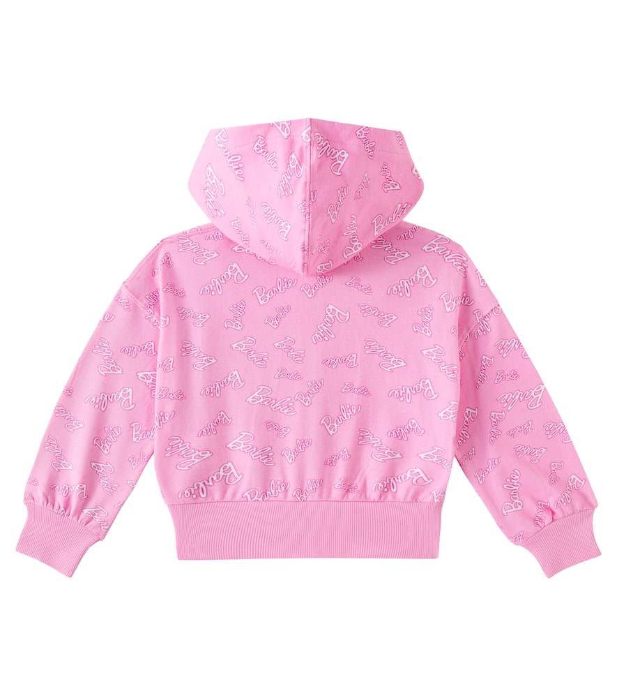 Barbie printed cotton-blend jersey hoodie