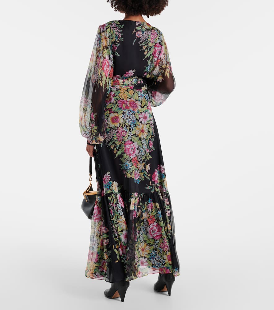 Floral silk gown