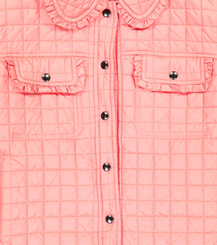 Il Gufo Ruffle-trimmed quilted jacket