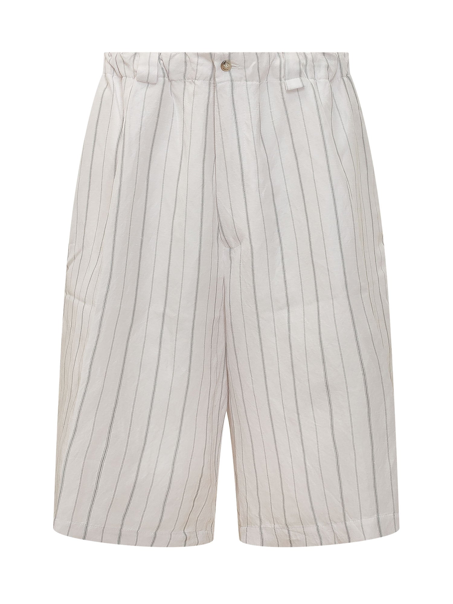 Mini Bermuda Shorts with Stripes