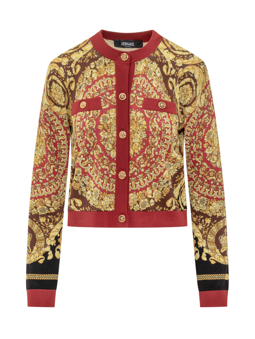 Baroque Silk Knit Cardigan