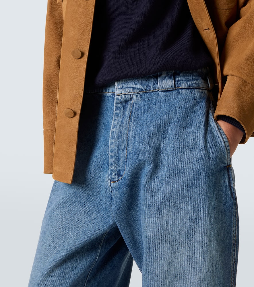 Faded wide-leg jeans