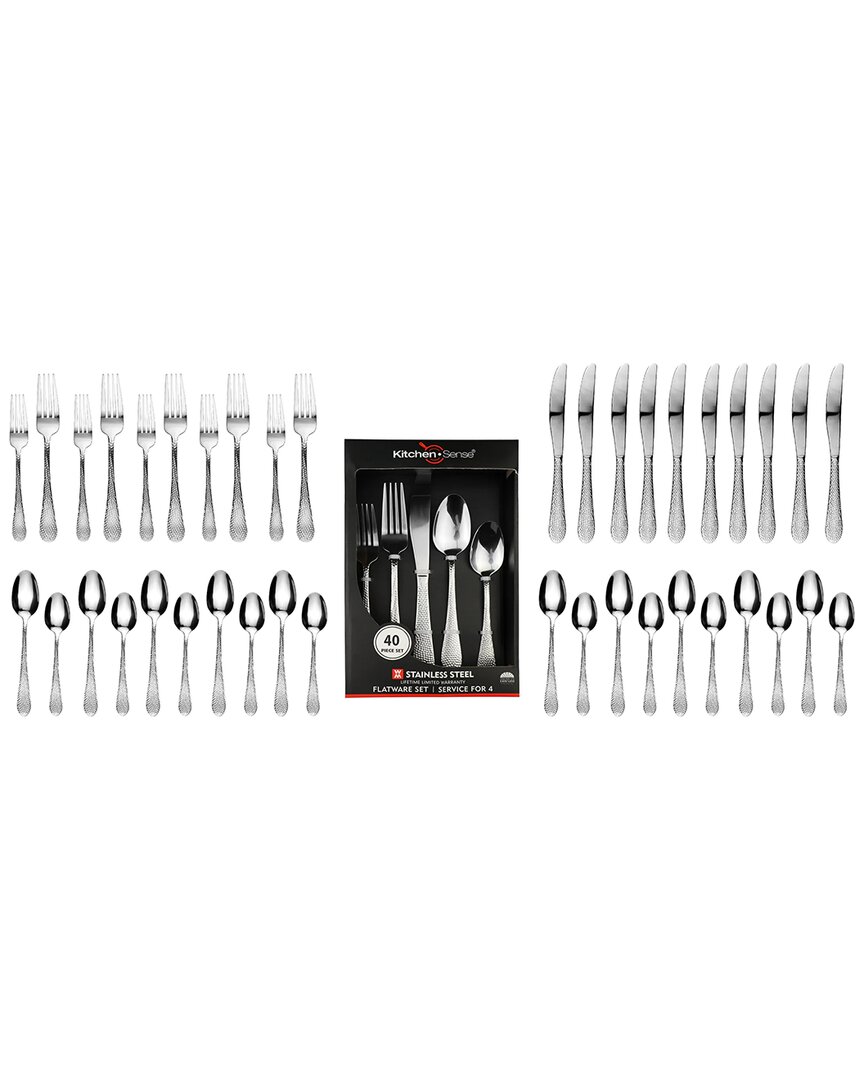 40Pc Stainless Steel Silverware Set