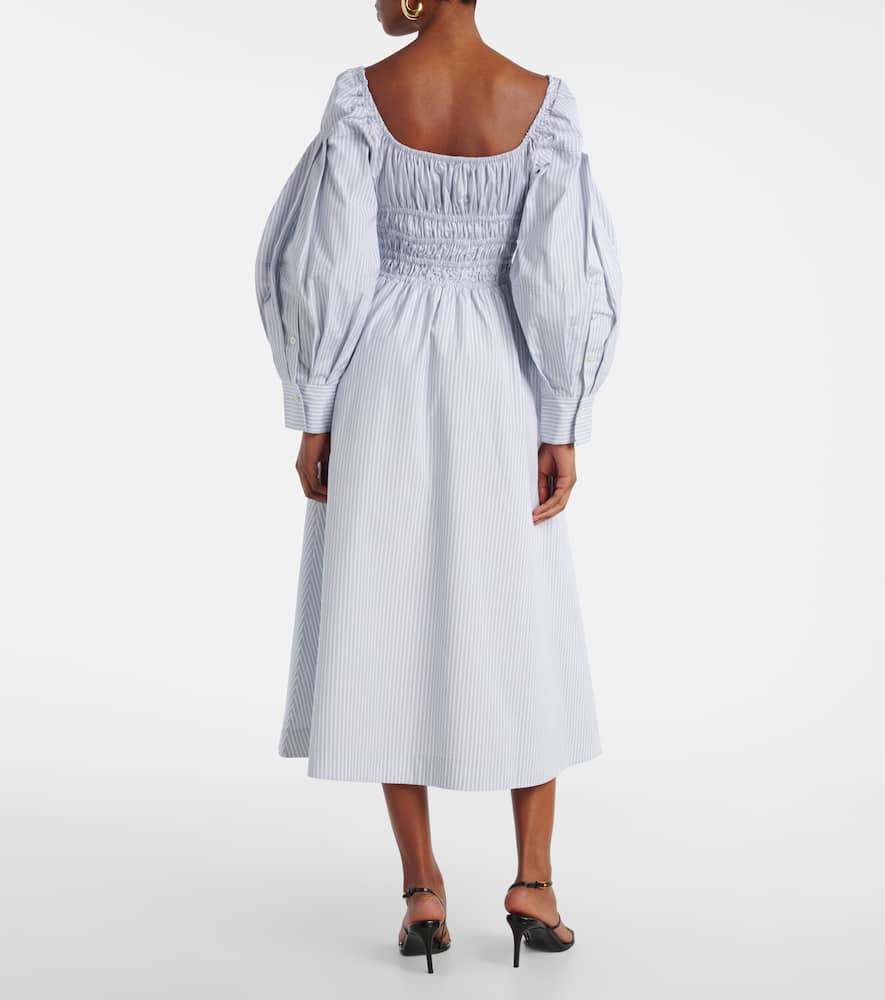 Josie striped cotton midi dress