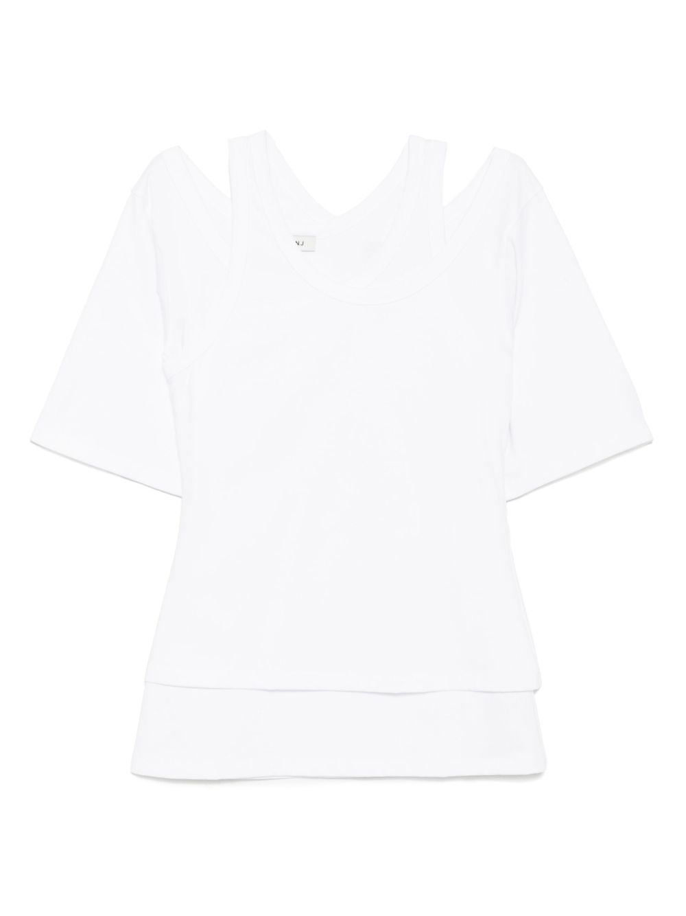 Goen.J dual-layer short-sleeve top - White