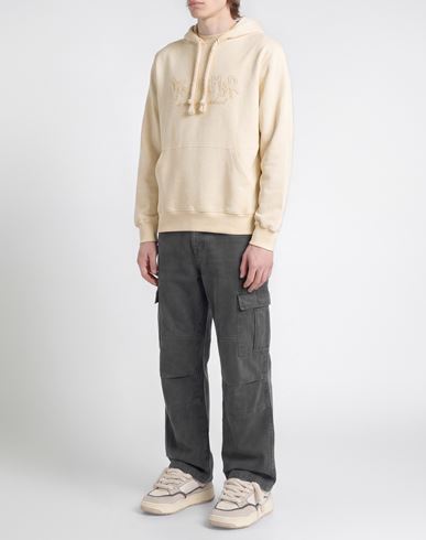 Man Sweatshirt Cream Size L Cotton