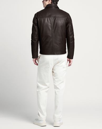 Man Puffer Dark brown Size 38 Leather