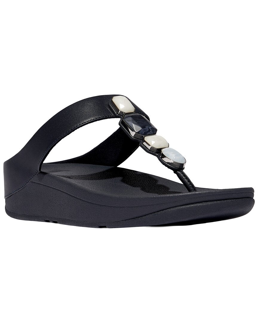 Fino Multi Stone Leather Toe Post Sandal