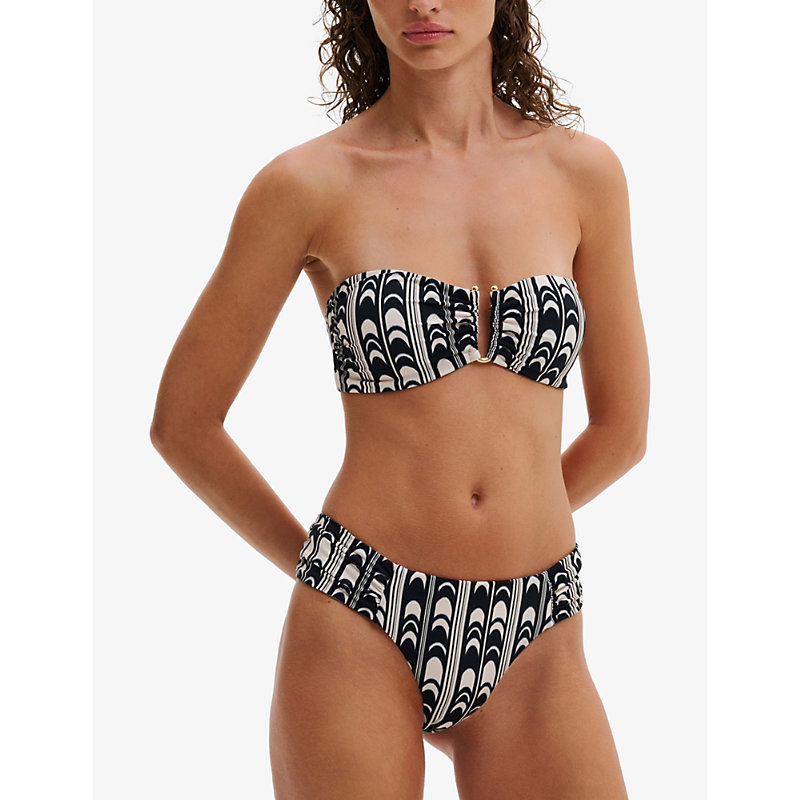 Womens Arch Signature Abstract-Print Bikini Top