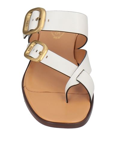 Woman Thong sandal White Size 4 Leather