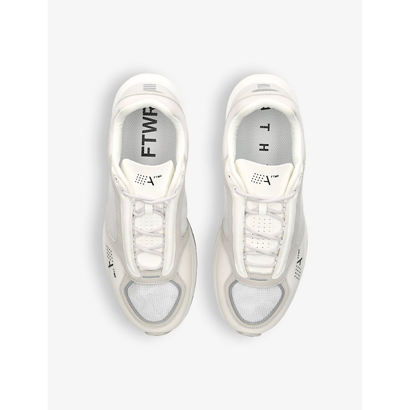 Mens White Zero V1 Brand-print Woven Low-top Trainers