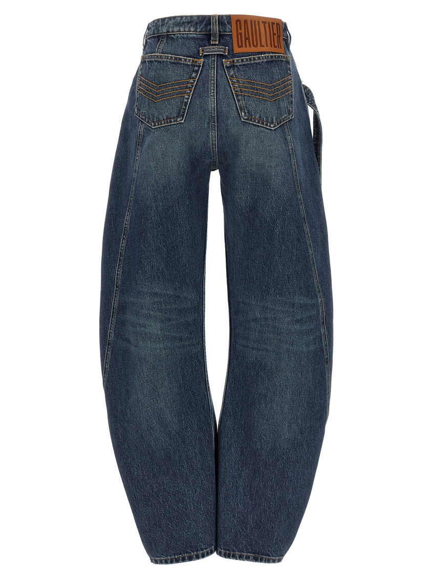The Blue Denim Strap Jeans Light Blue