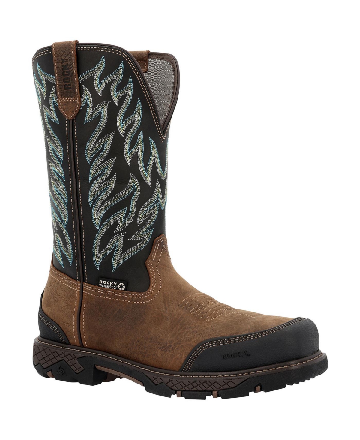 Men's Ironhawk Composite Toe Western Boot - Black and brown