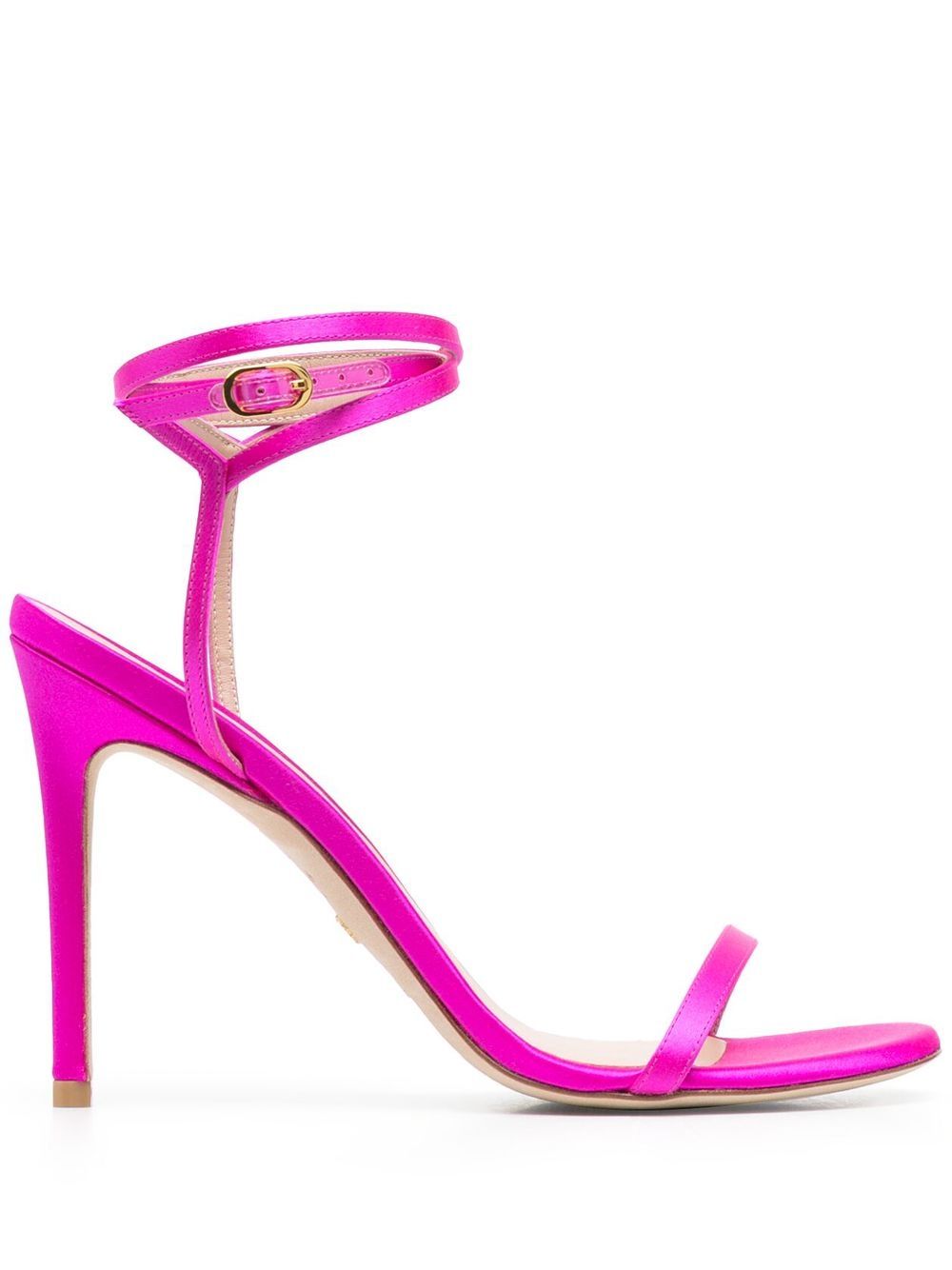 120mm stiletto leather sandals - Pink