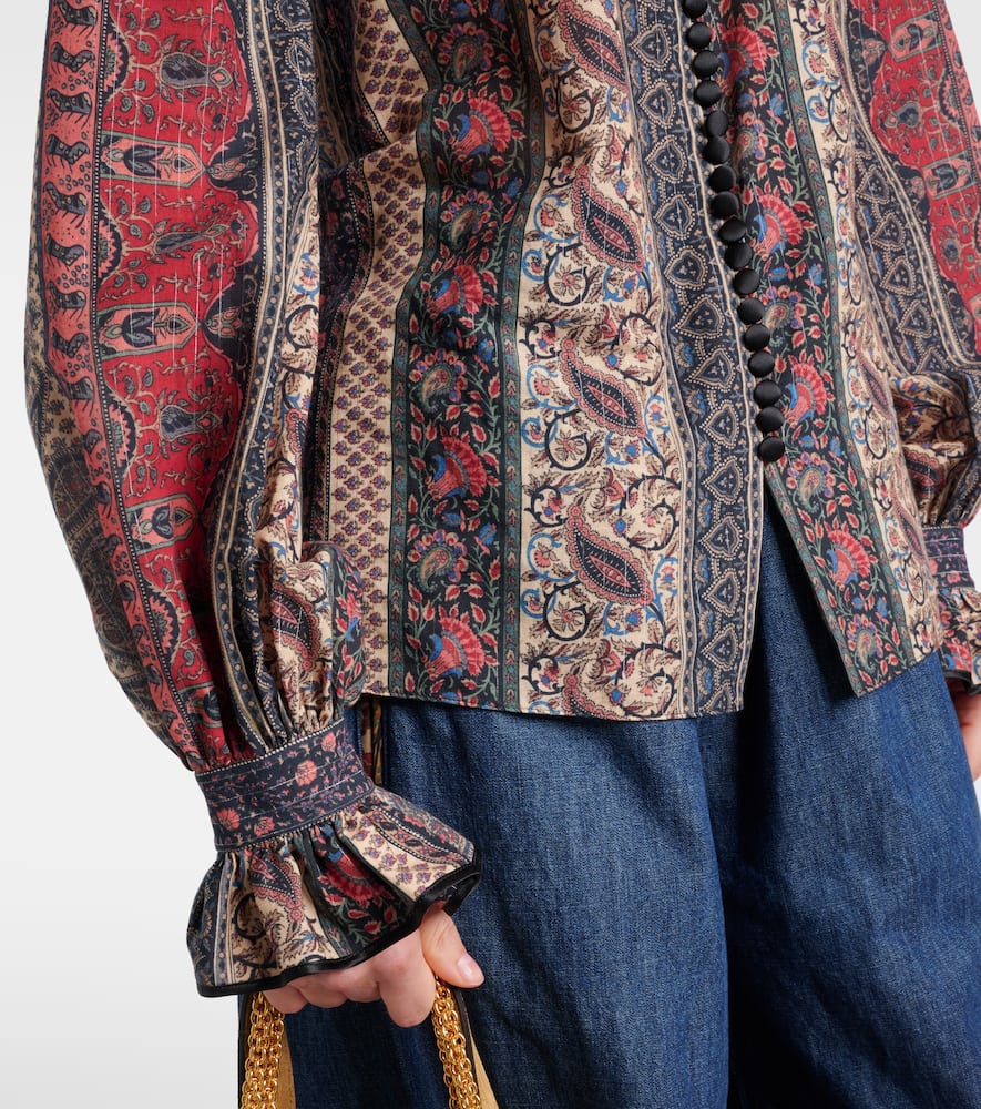 Paisley cotton mousseline blouse