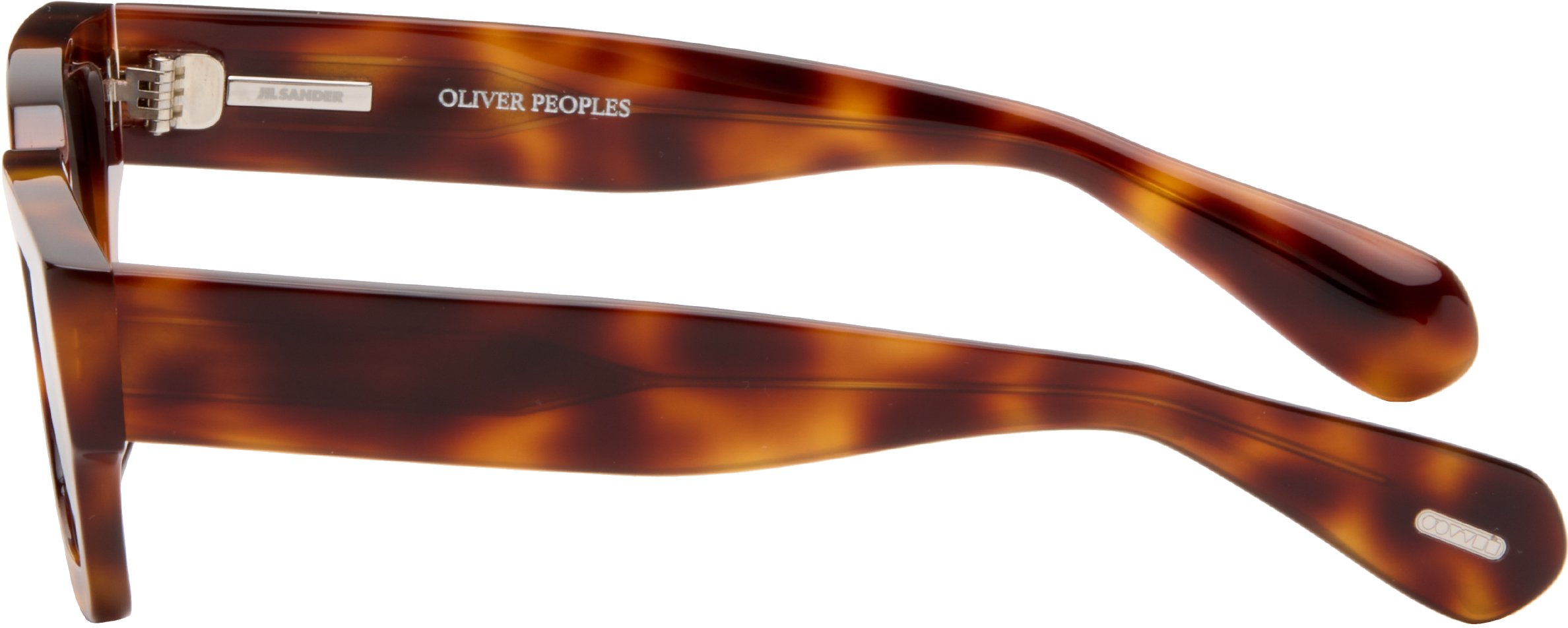 Brown Oliver Peoples Rectangular 'Edition 6' Sunglasses