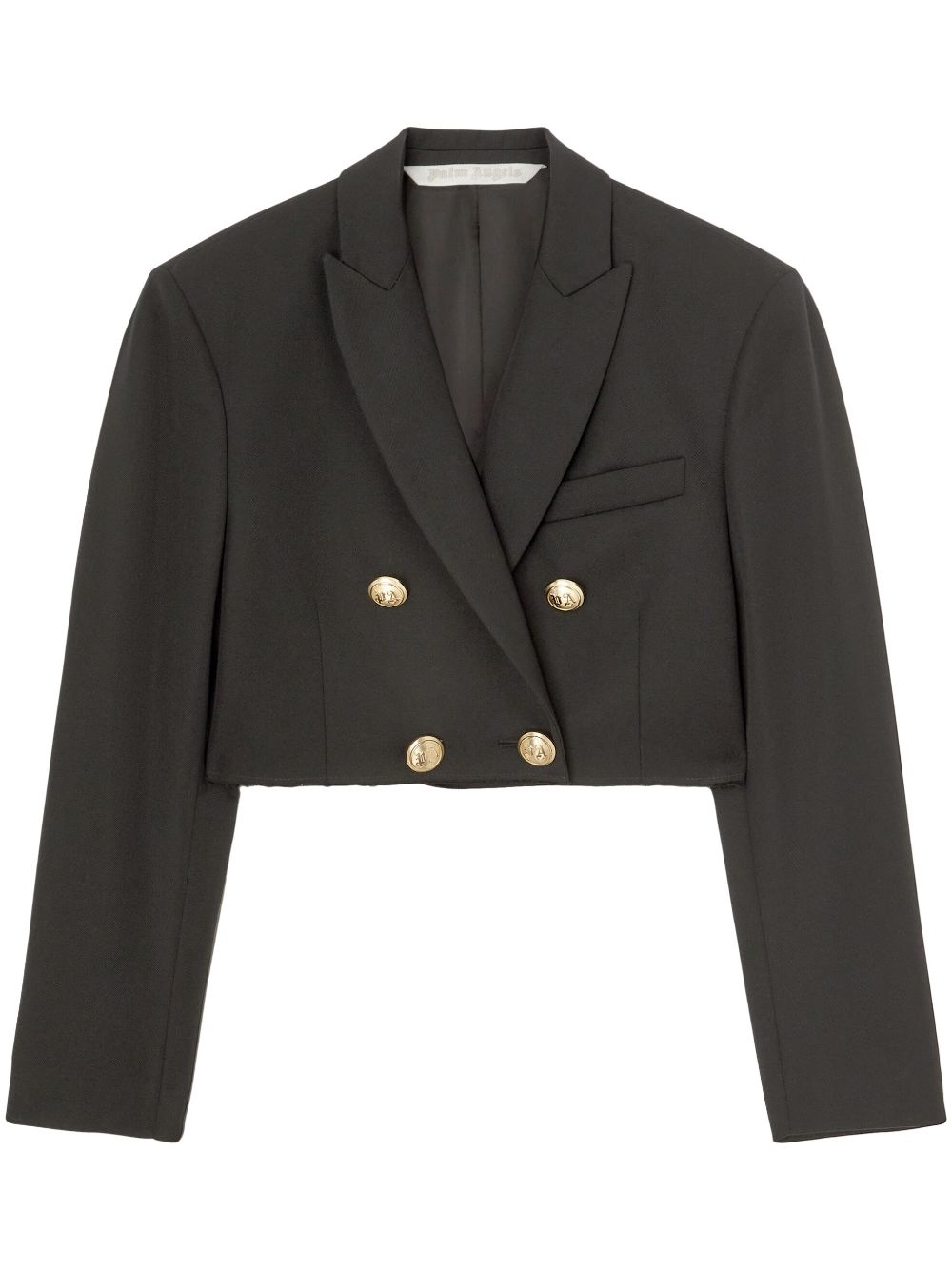 Virgin Wool Blend Blazer — Black