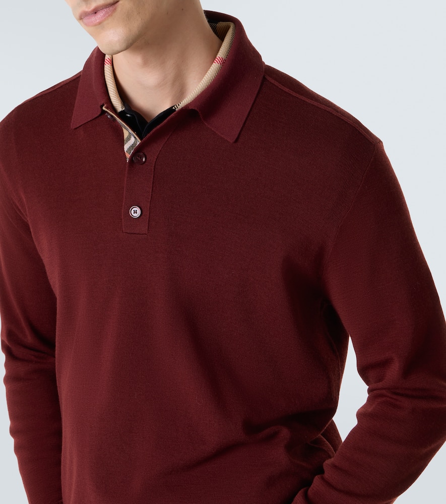Wool polo sweater