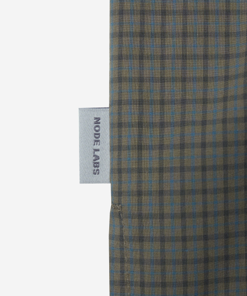 DEV:10 Layered Sleeve Check Shirt_Beige