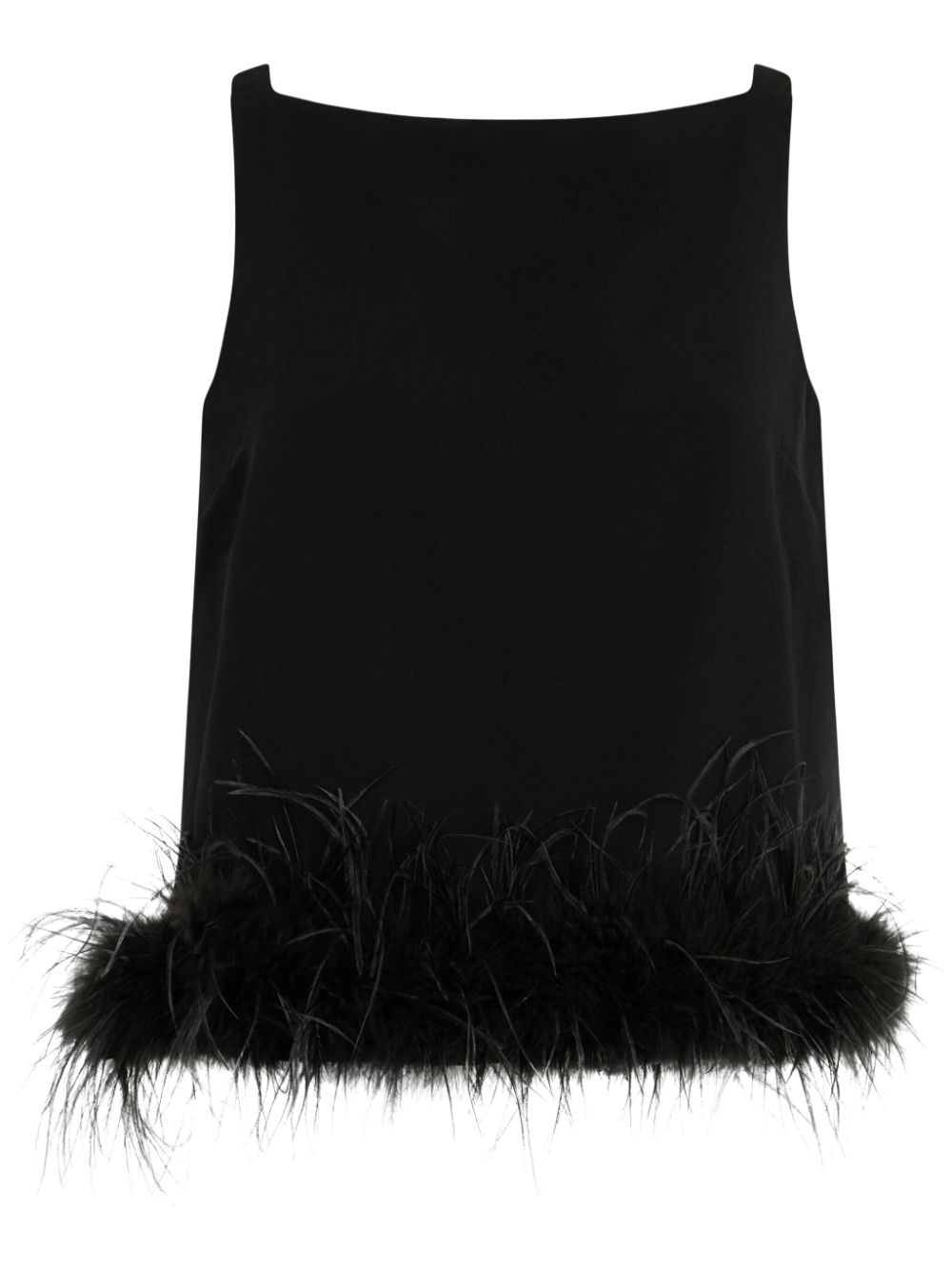 Black top with feathers