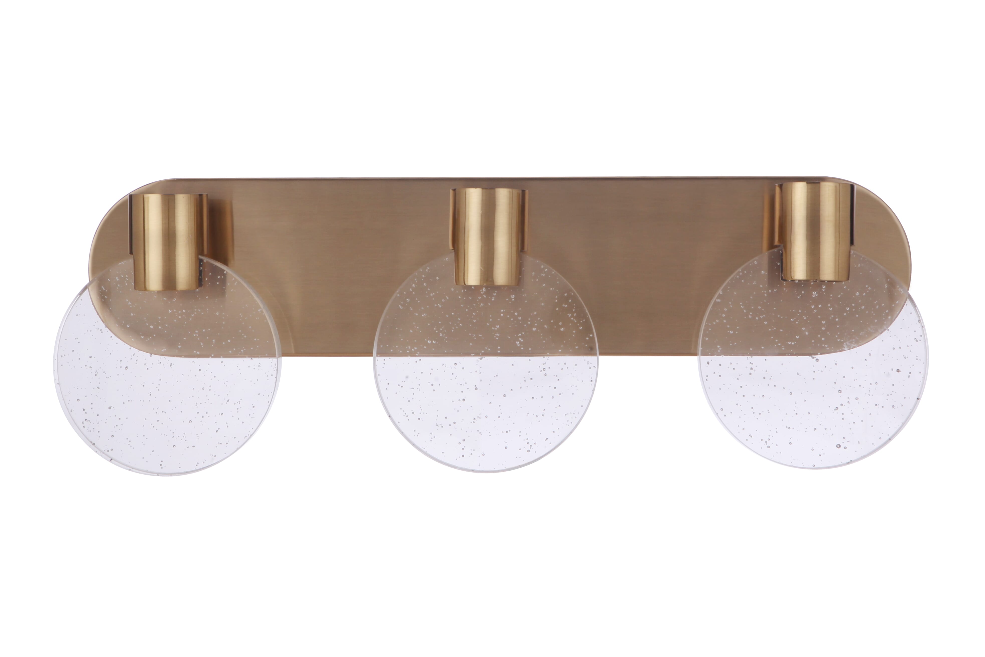 Satin Brass LED Vanity from the Glisten Collection