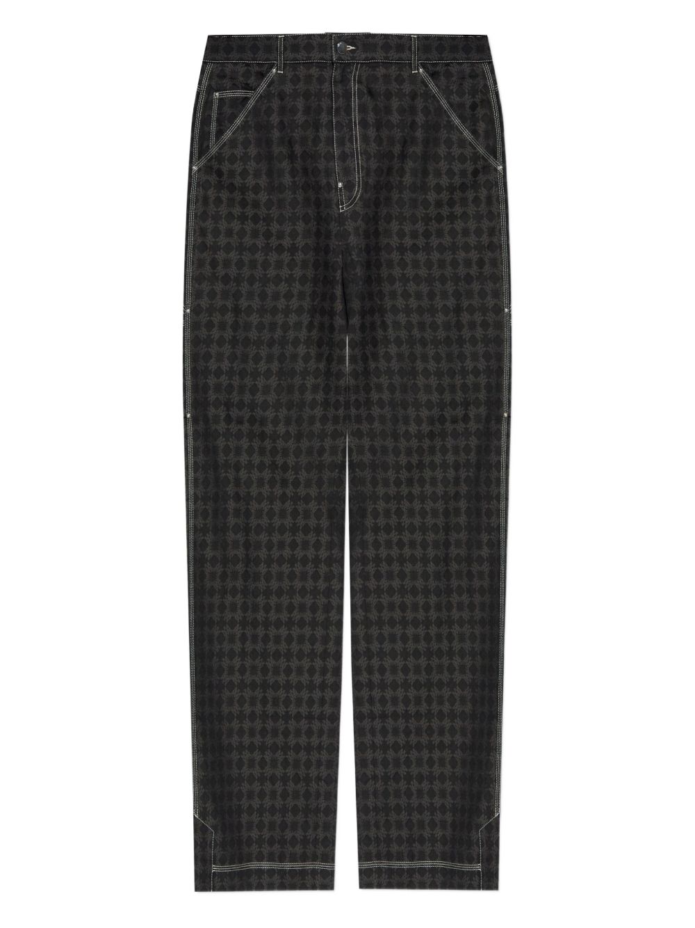 MA Quad checked trousers - Black