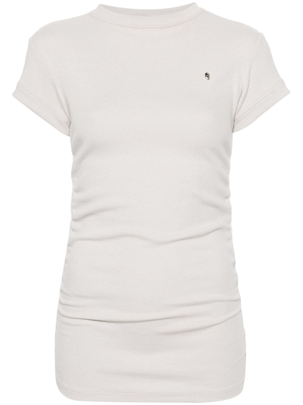 Ruched jersey T-shirt - Neutrals