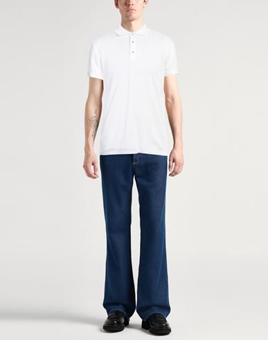 Moorer Man Polo shirt White Size 36 Cotton