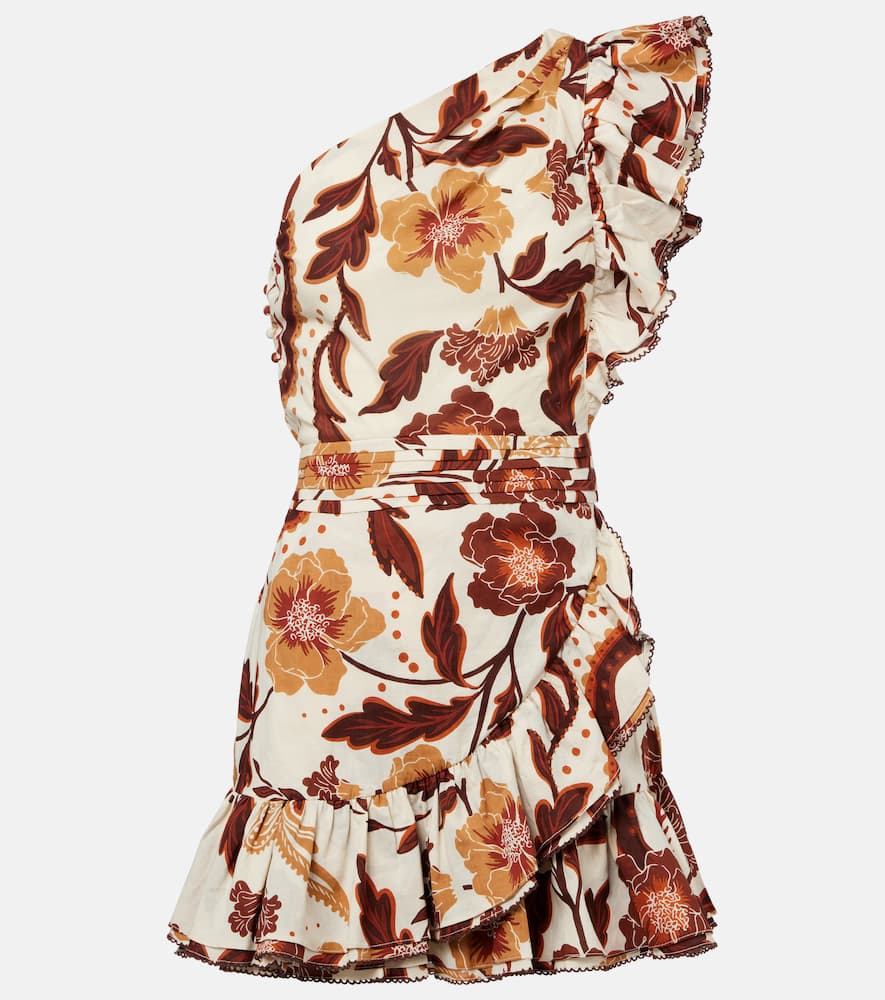 Corinne floral ruffled cotton minidress