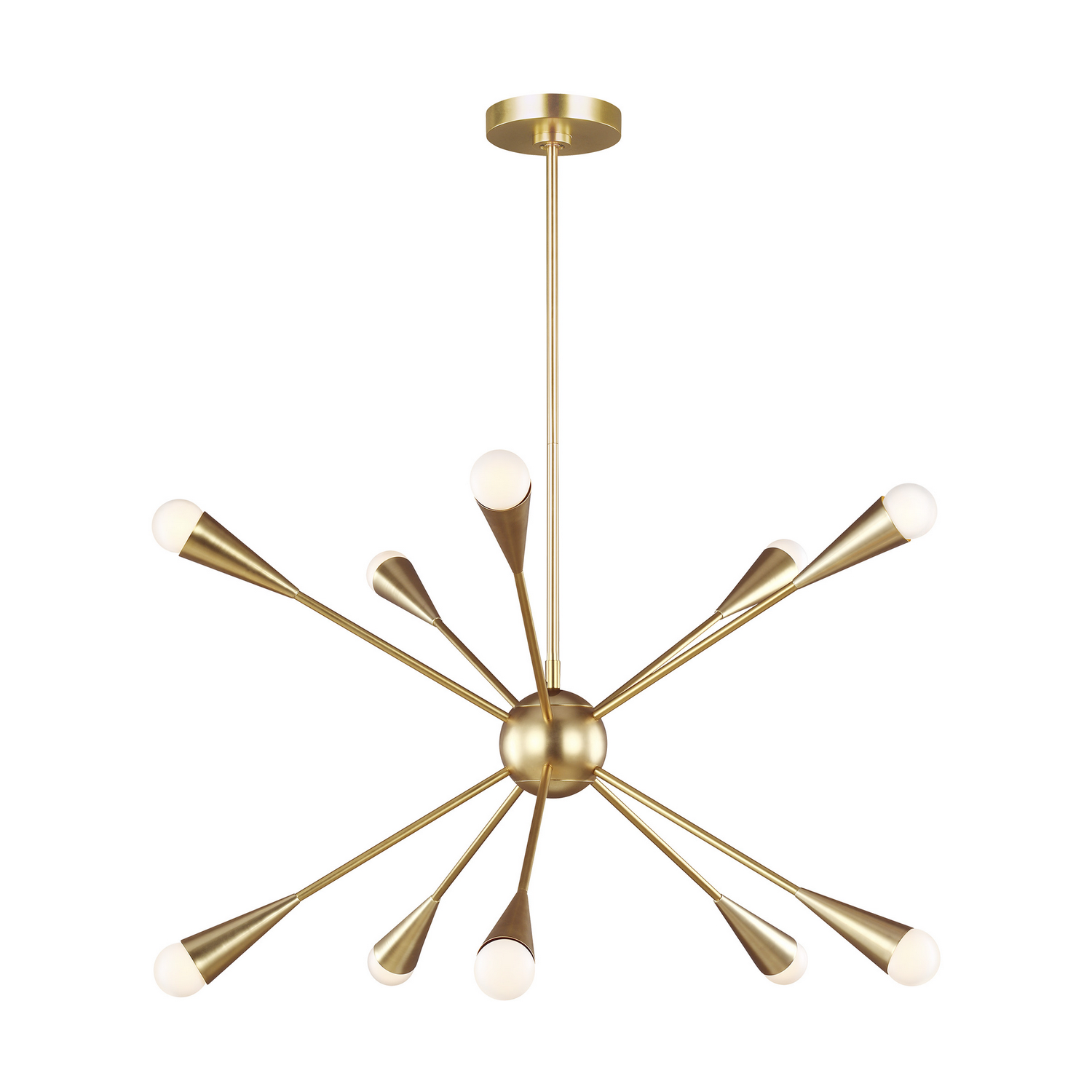 Visual Comfort Studio Jax 10-Light Chandelier in Burnished Brass by Ellen Degenere