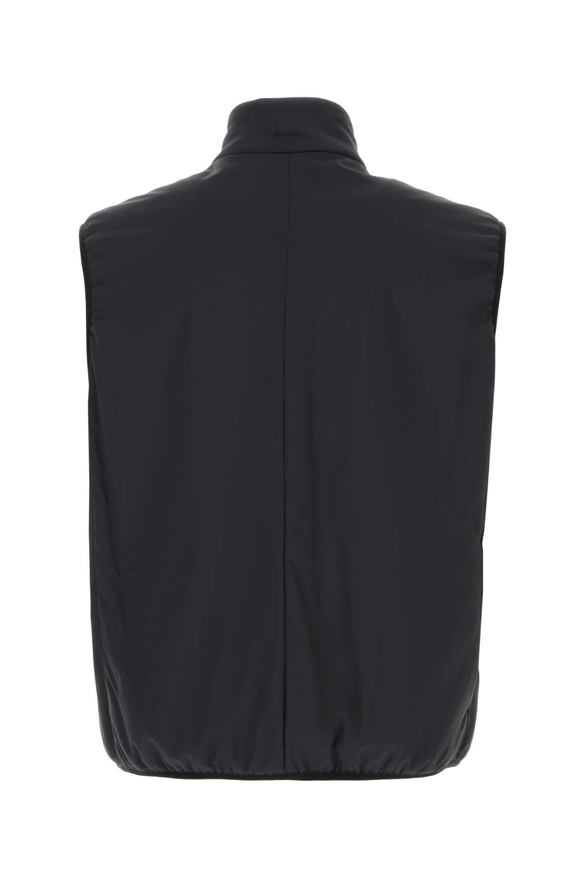 Herno Laminar Black Nylon Sleeveless Jacket