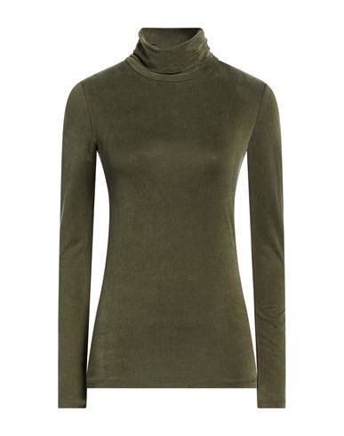 Caractère Woman Top Military green Size L Cupro, Elastane