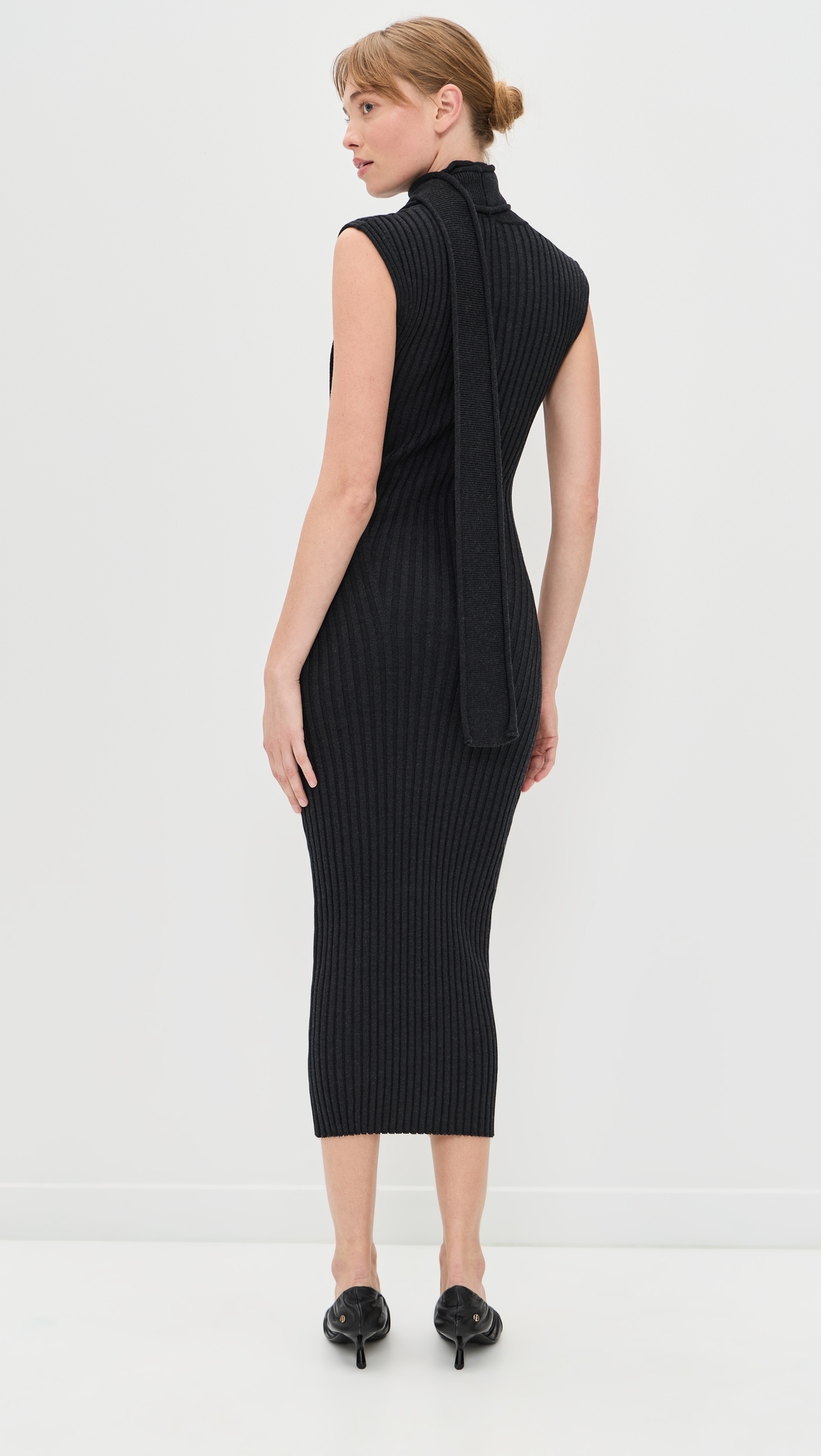 Scarf Dress Charcoal Melange