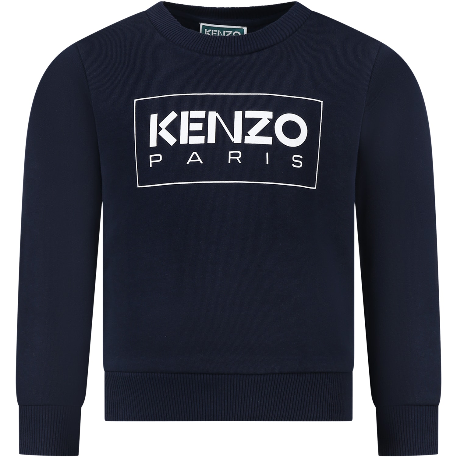 Logo-print cotton sweatshirt - Blue