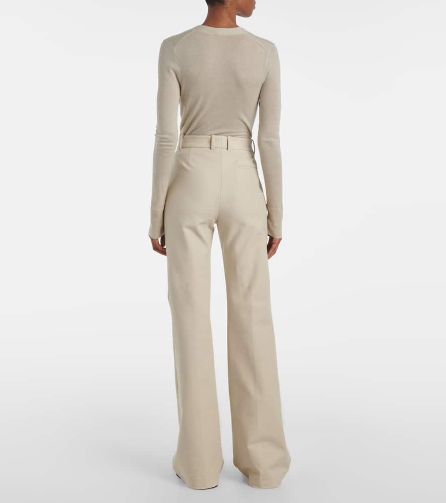 Tafira cotton-blend flared pants