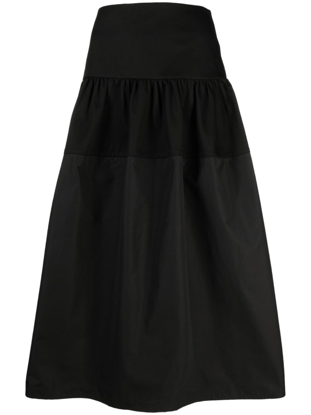 A-line midi skirt - Black