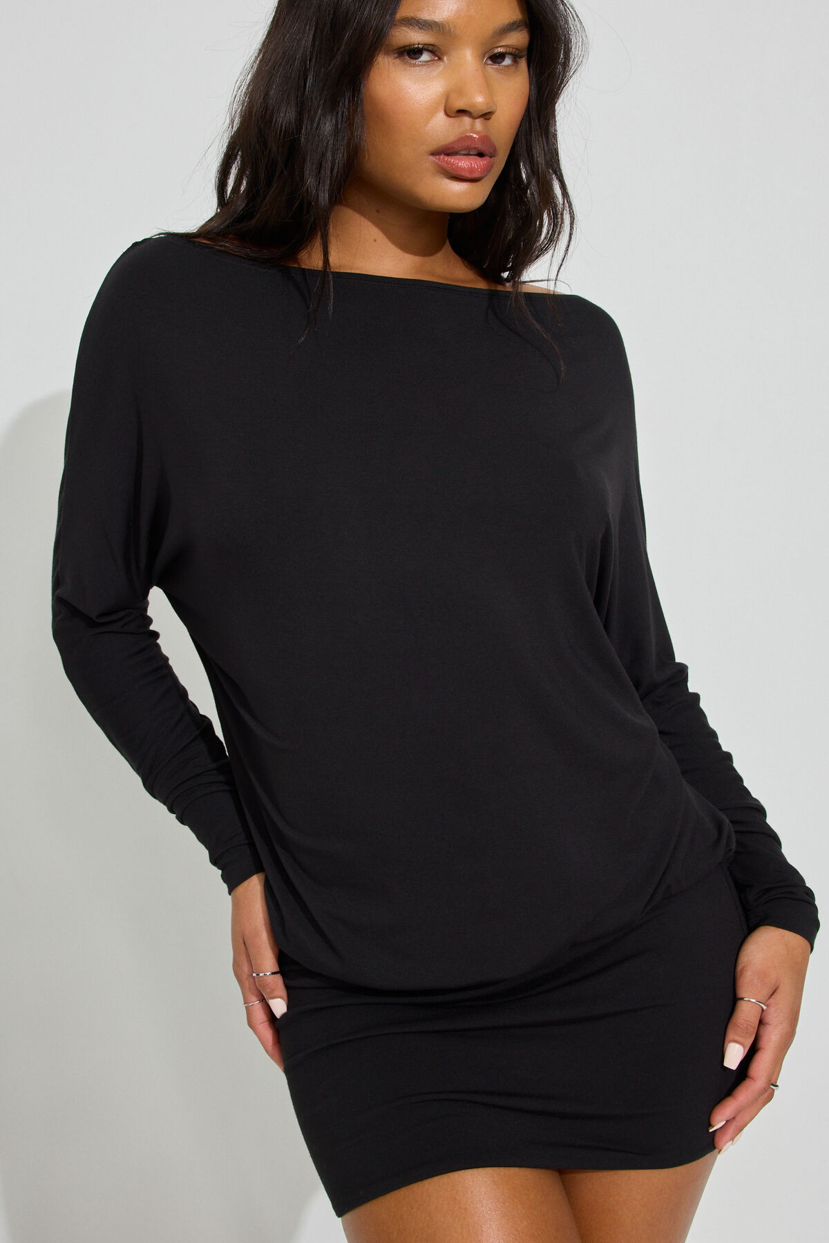 Long Sleeve Banded Bottom Dress