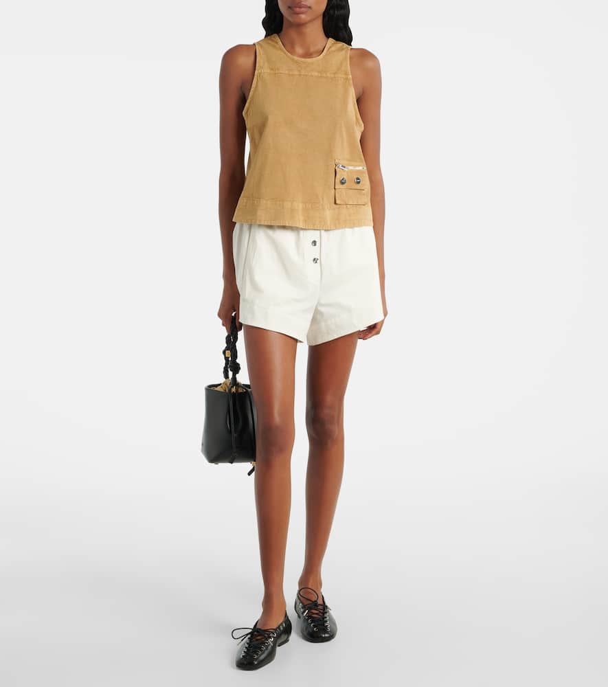 Cotton-blend shorts