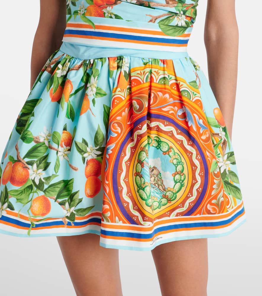 Printed cotton romper