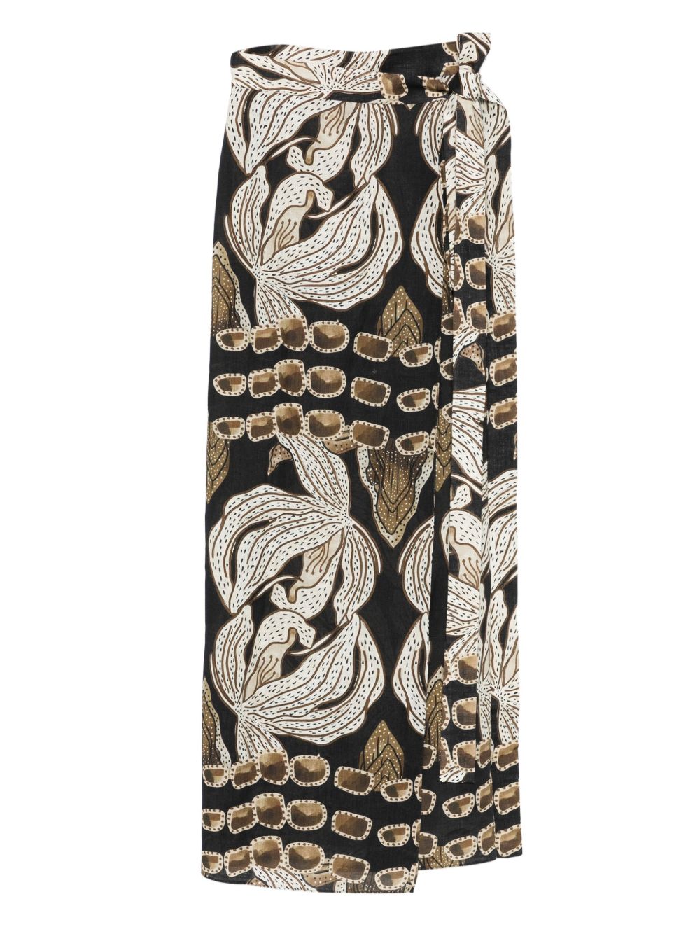Eva midi wrap skirt - Black