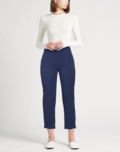 Etro Woman Pants Blue Size 10 Wool, Elastane