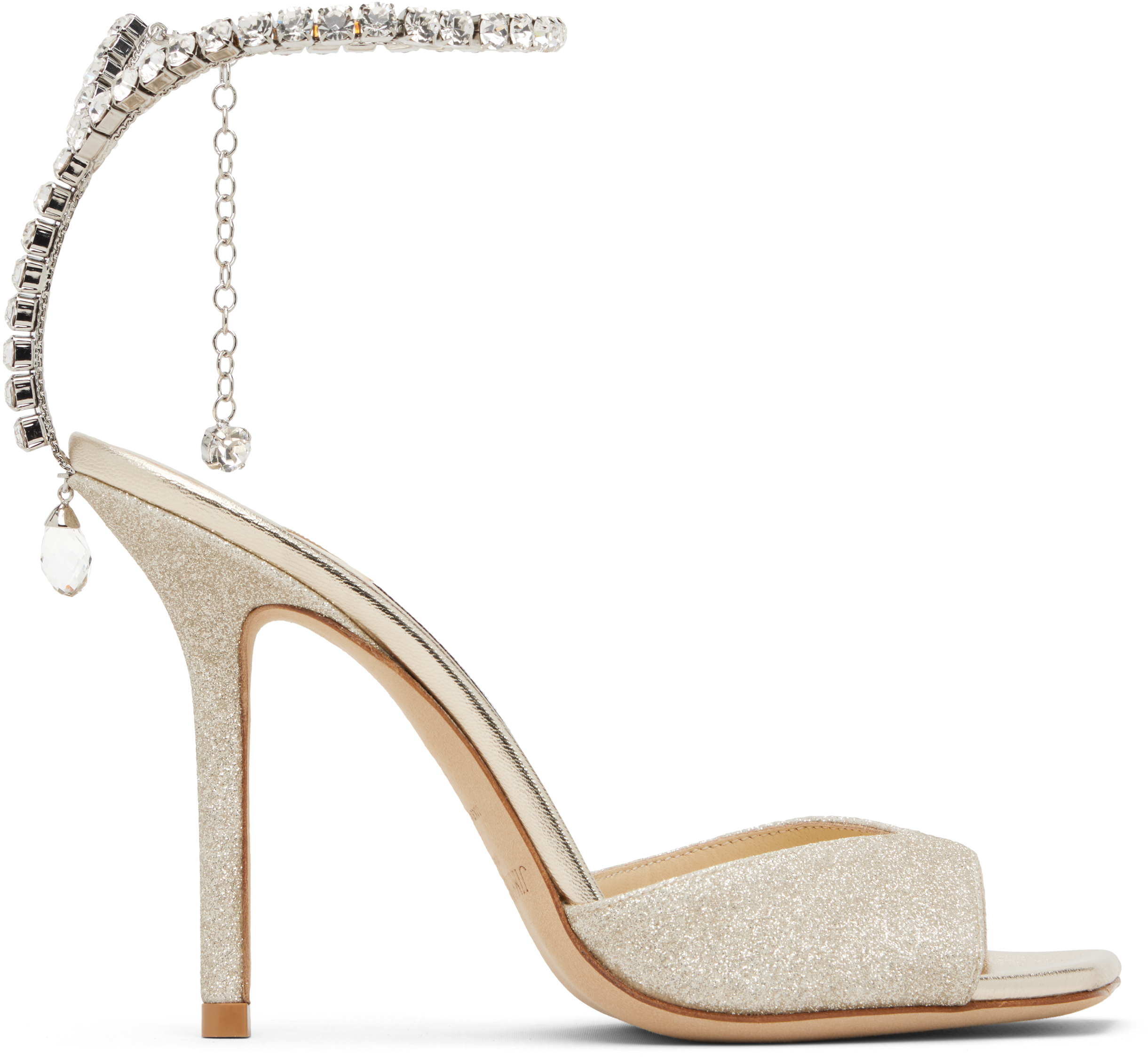 Silver Saeda 100 Heeled Sandals