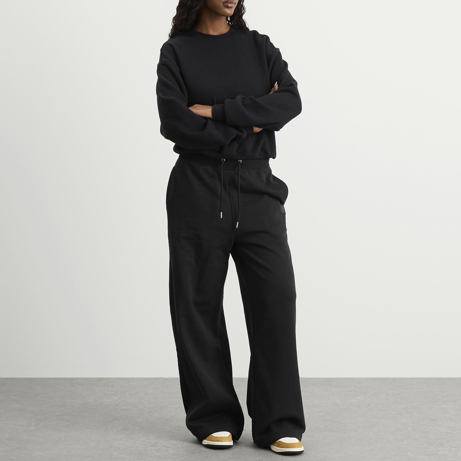 Women's Flight Fleece Open Hem Pant Black/Smoke Grey