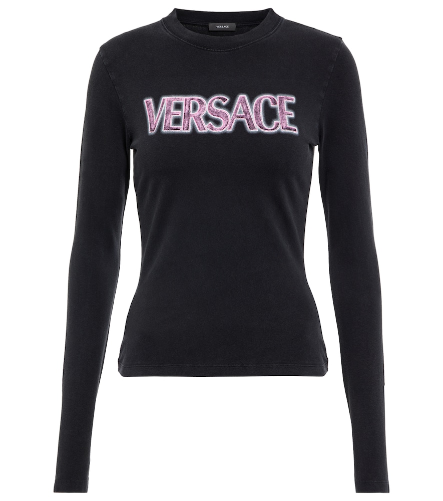 Versace Goddess logo long-sleeve T-shirt
