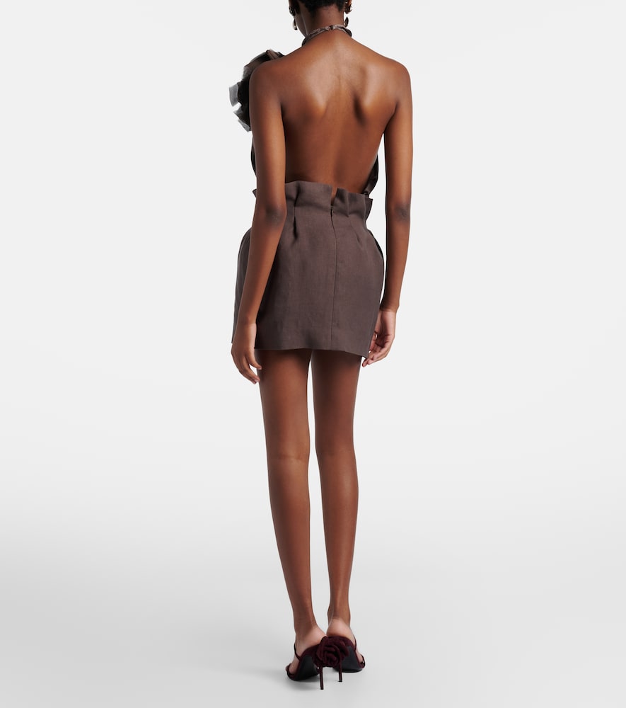 Linen miniskirt