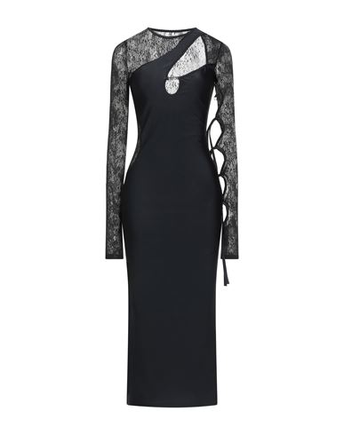 Woman Midi dress Black Size 0 Polyamide, Elastane