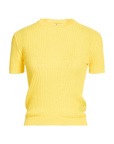 Woman Sweater Yellow Size 4 Cotton